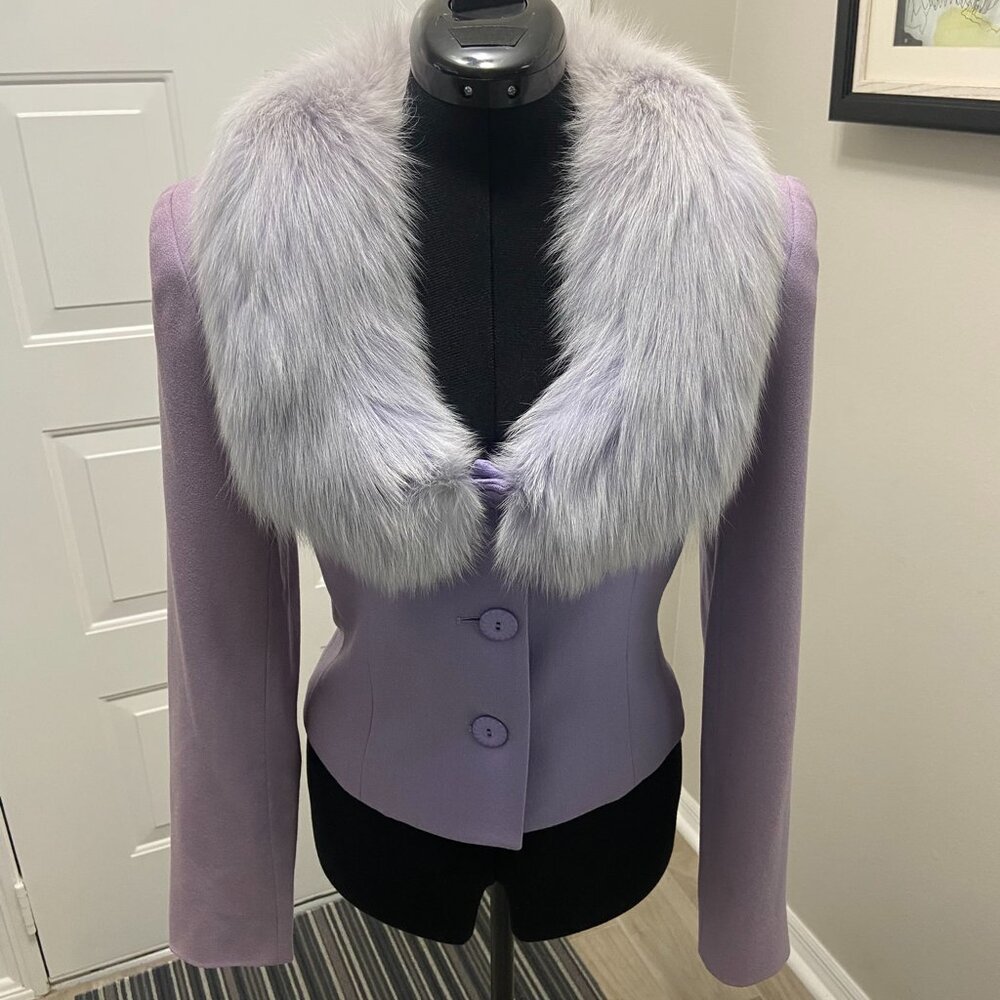 J Percy Marvin Richards Purple Fur Jacket